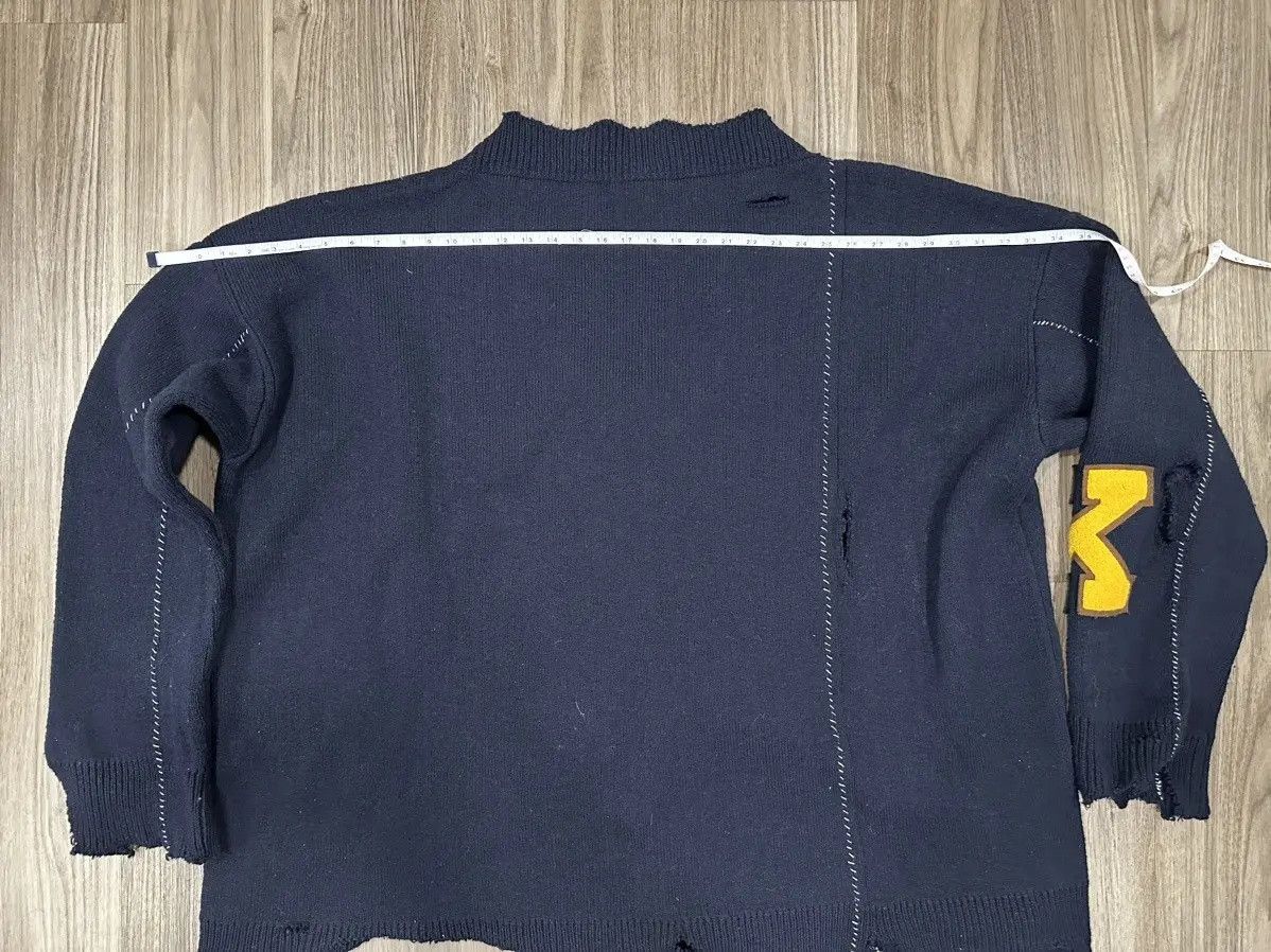 Raf Simons Oversized Destroyed Varsity Sweater Size US XL / EU 56 / 4 - 7 Thumbnail