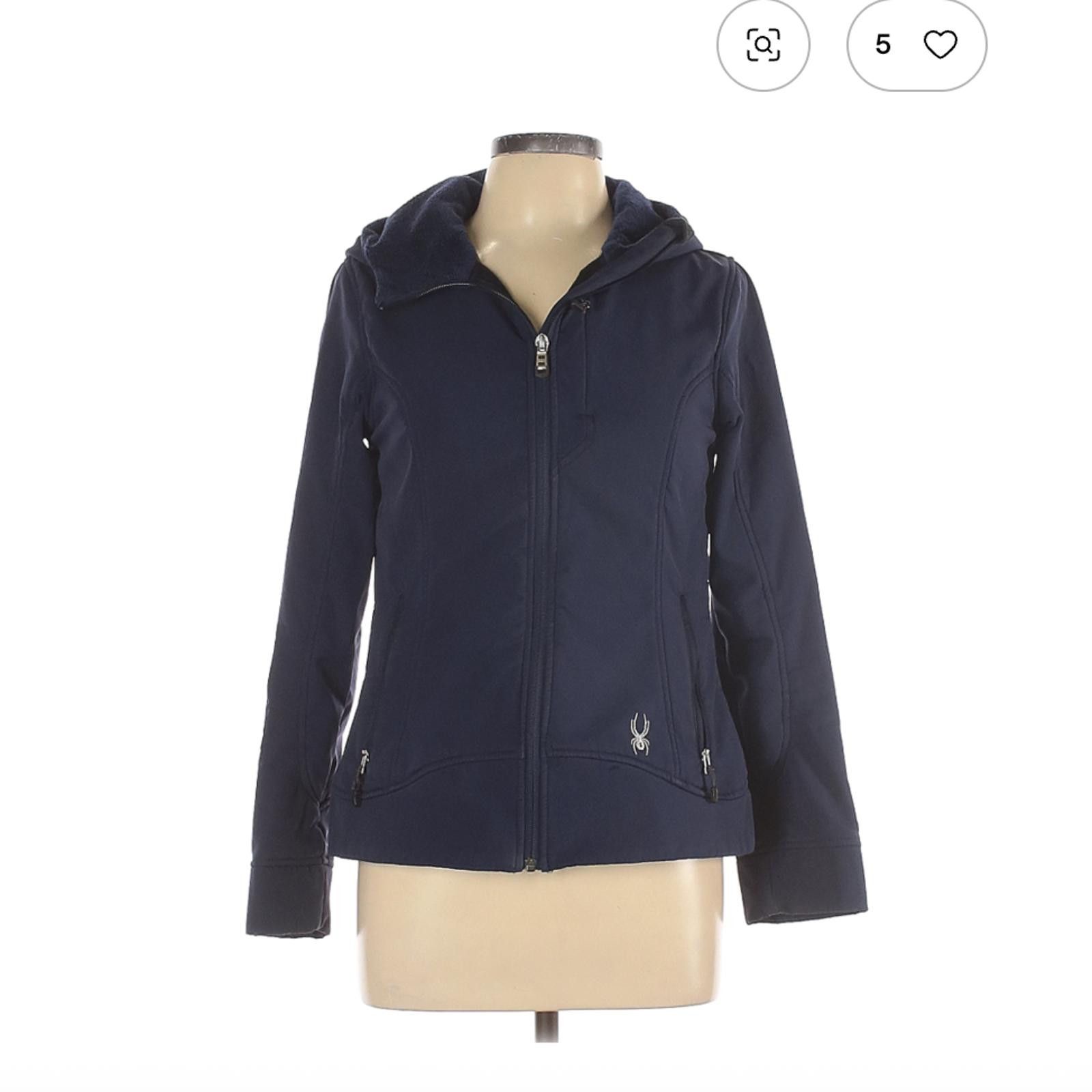 Spyder Spyder Women's Medium Navy Blue Hooded Jacket Size M / US 6-8 / IT 42-44 - 1 Thumbnail