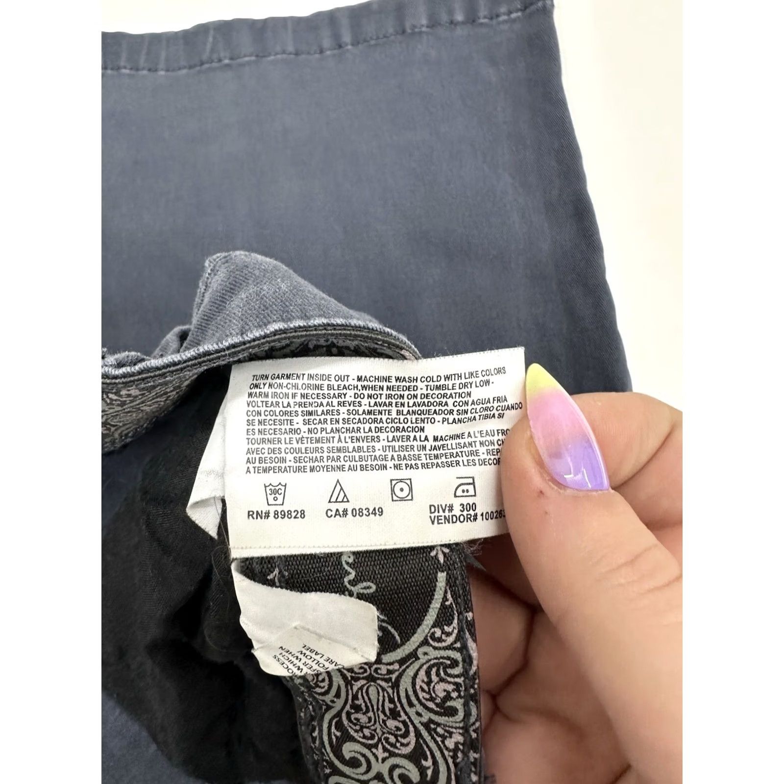 Gloria Vanderbilt Gloria Vanderbilt Womens Jeans Size 14 Denim Kahki Dress Pants Blue Stretch Regular Straight Pocket Zipper Button 27.5in Inseam Womens Size 36" / US 14 / IT 50 - 5 Thumbnail