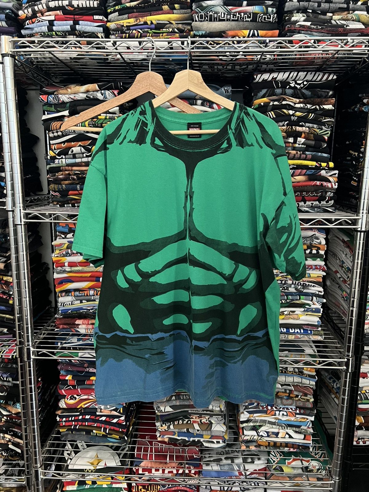Mad Engine 2000s Hulk Illusion Marvel Comics AOP Superheroes Tee Size US XL / EU 56 / 4 - 1 Thumbnail