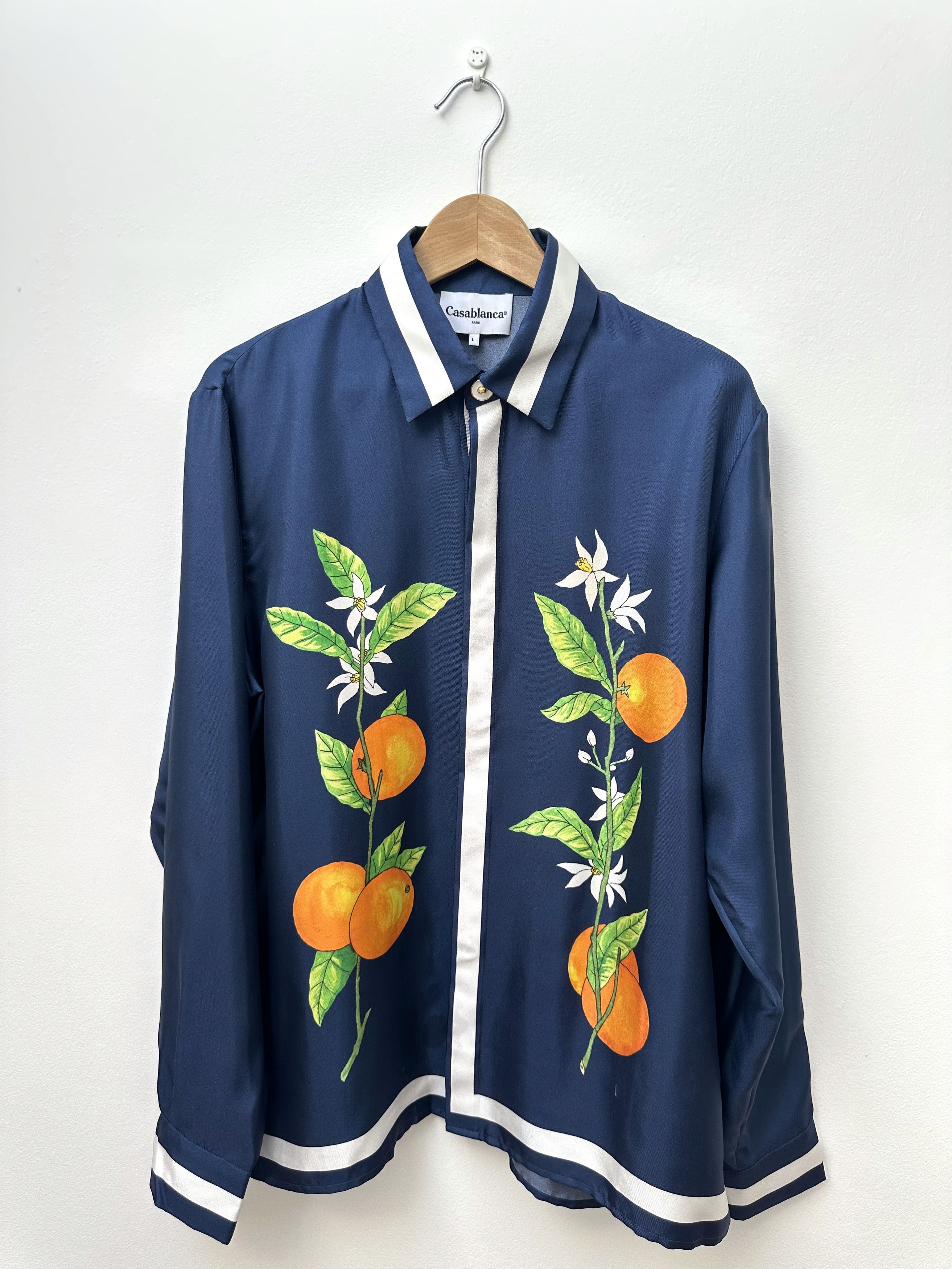 Casablanca Maxfield Exclusive (2019 Archive) Orange Blossoms Silk Shirt Size US S / EU 44-46 / 1 - 1 Thumbnail