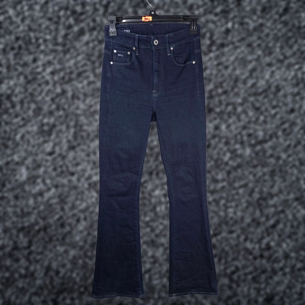 G-Star G-STAR Raw Women's HIGH RISE FLARE Jeans Dark Wash 27 x 32 (FITS 25 x 31) Denim Stars Size 27" / US 4 / IT 40 - 1 Thumbnail