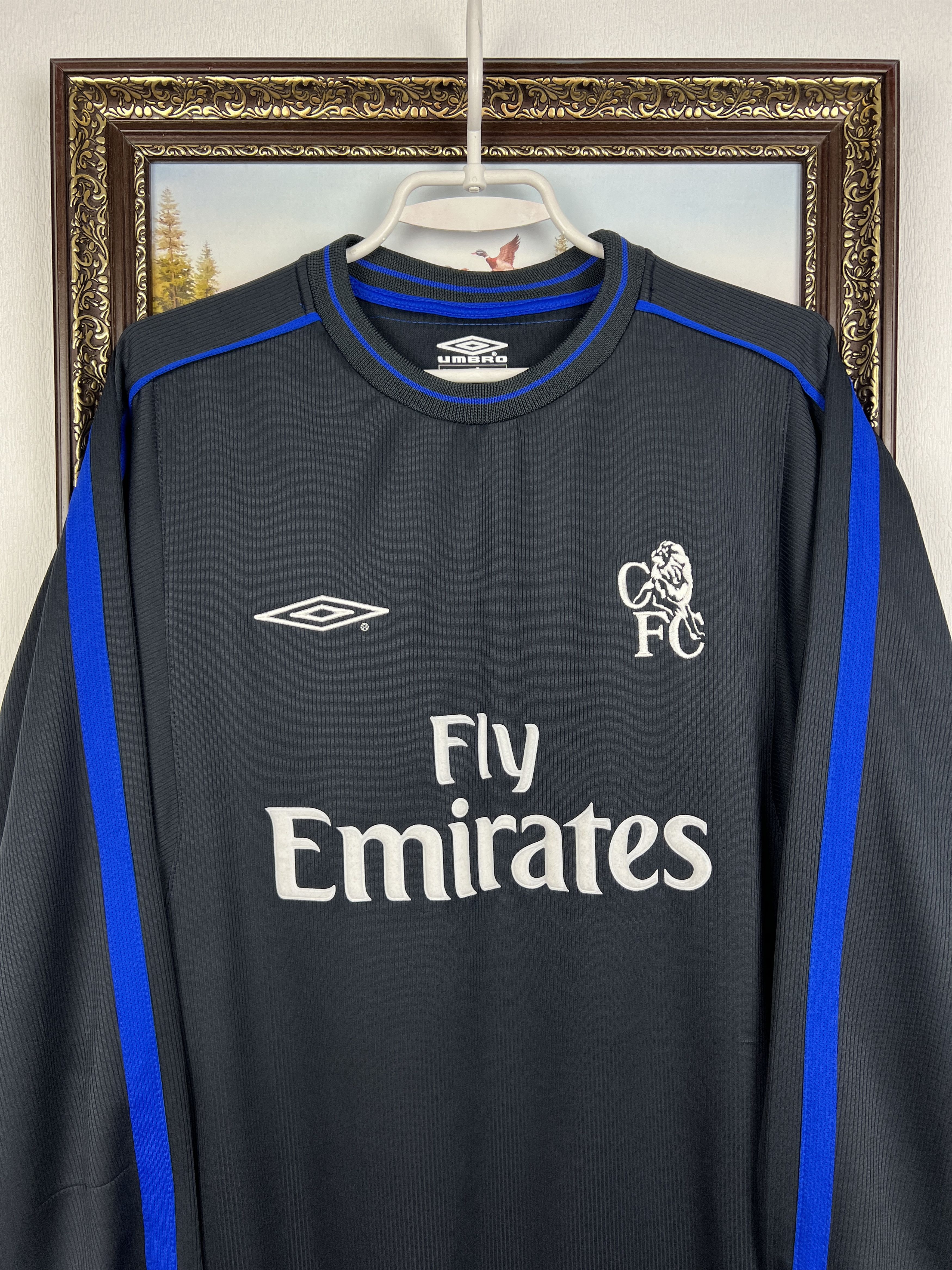 Umbro Chelsea Away football shirt 2002 Soccer Long Sleeve Jersey Size US S / EU 44-46 / 1 - 2 Thumbnail