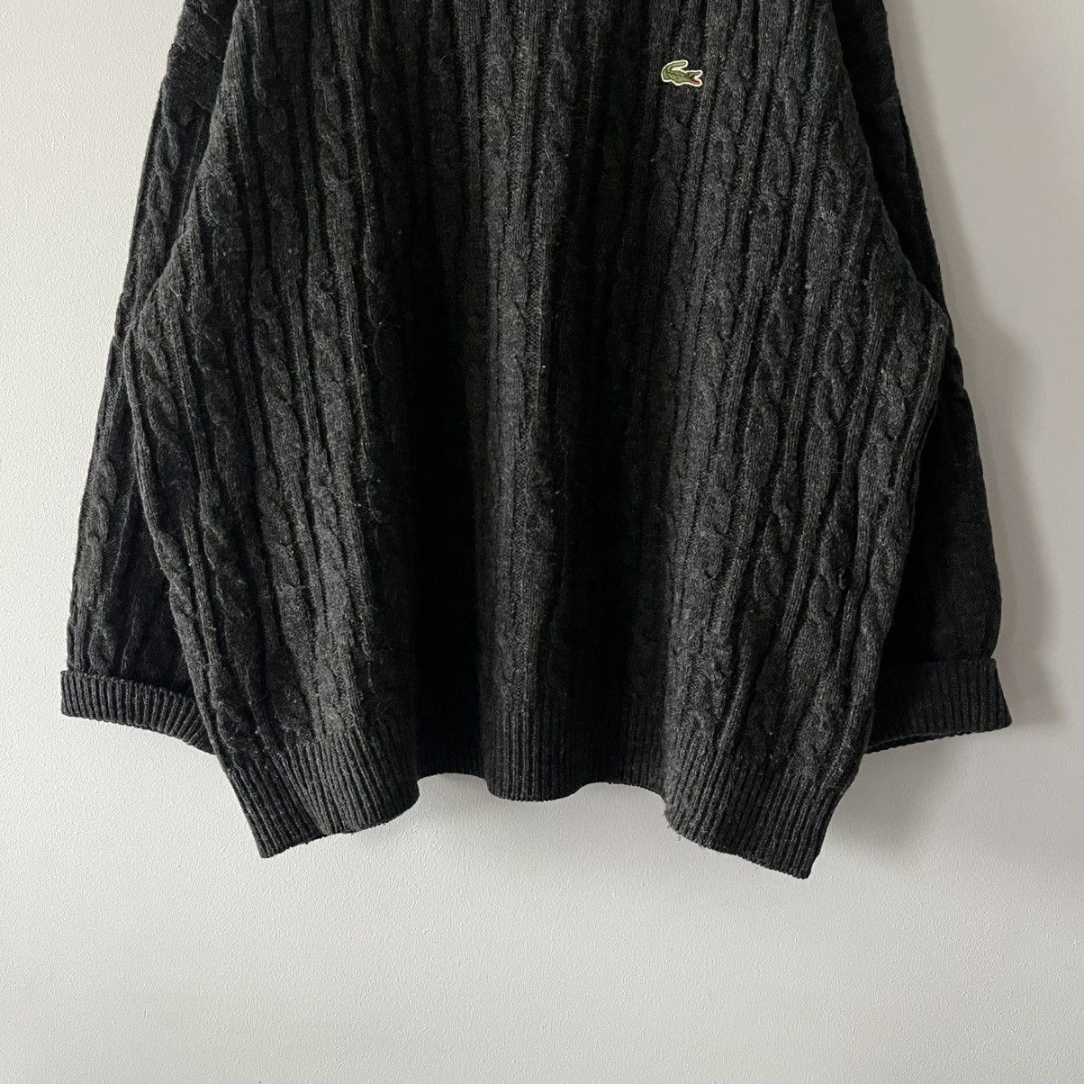 Lacoste Vintage Lacoste Wool Blend Sweater Cable Knit Sweatshirt Size US XL / EU 56 / 4 - 3 Thumbnail