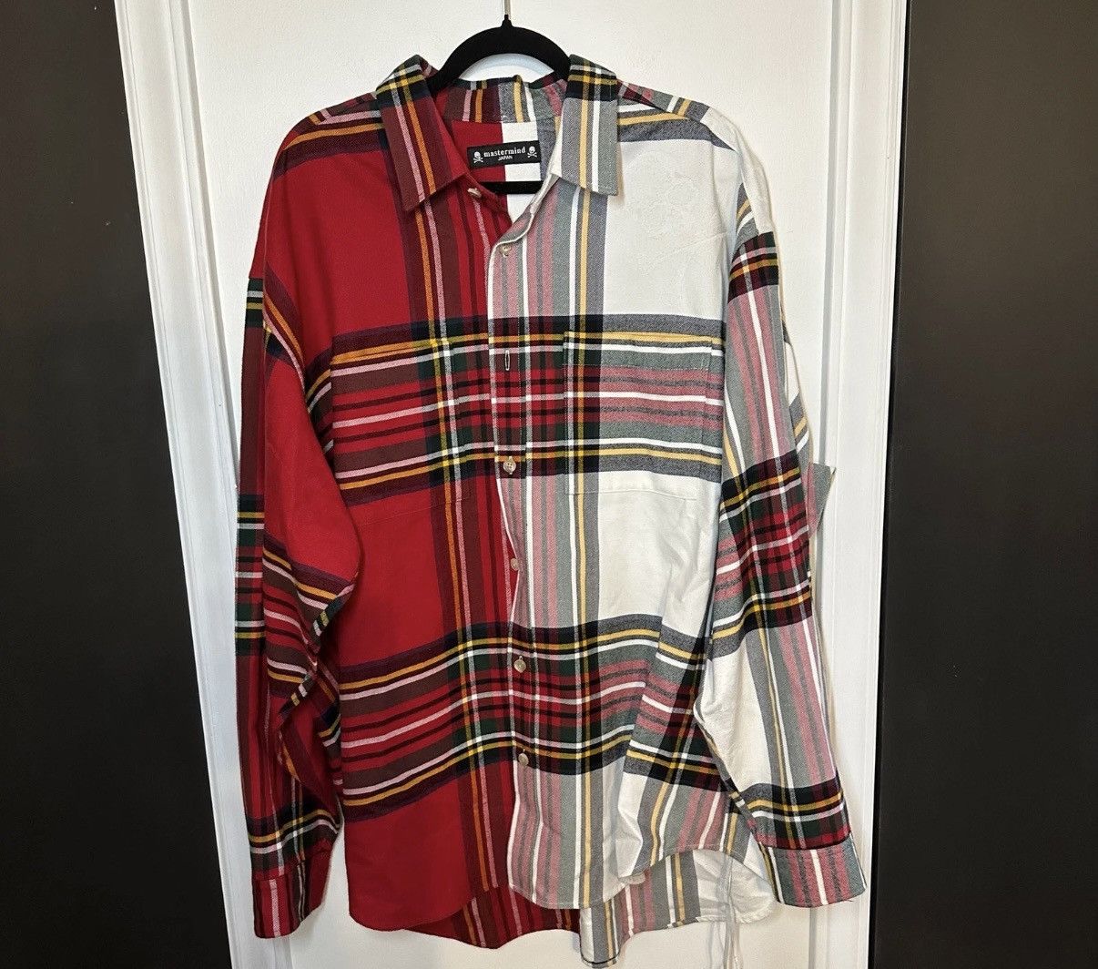 Mastermind Japan Mastermind Japan Men's Red Check Plaid Flannel Size US XL / EU 56 / 4 - 5 Thumbnail