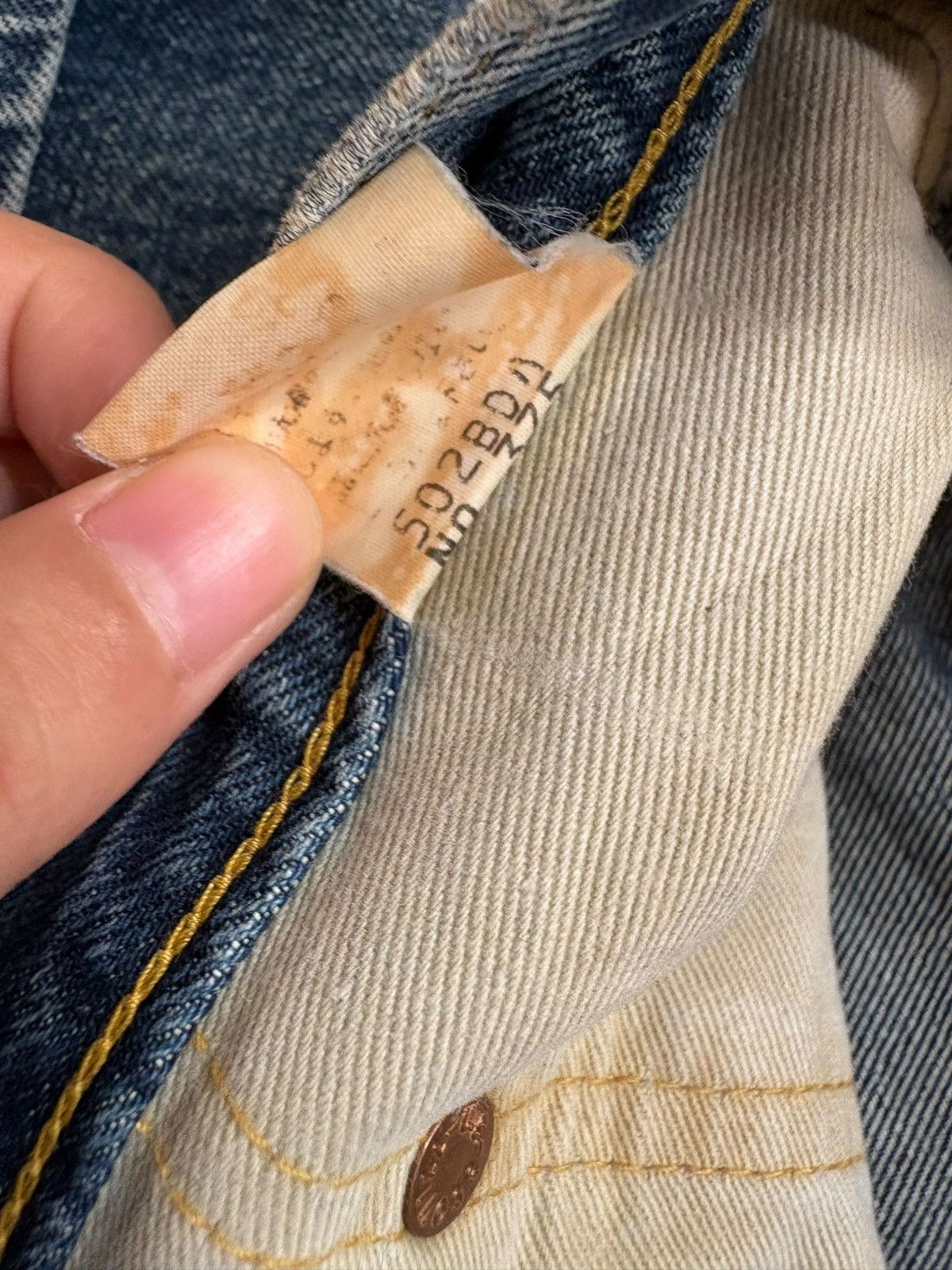 Japanese Brand Vintage Japanese Brand Selvedge Mud Wash Rip Baggy Jeans Size US 31 - 10 Thumbnail