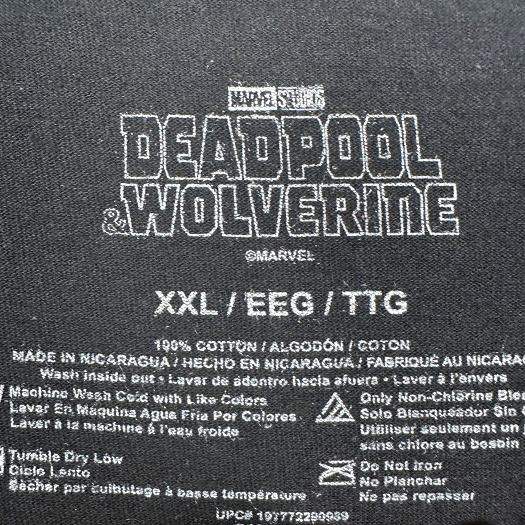 Vintage Marvel Deadpool Wolverine Graphic Tee Shirt 2XL Mens Black Crew Neck Short Sleeve T-Shirt Size US XXL / EU 58 / 5 - 4 Thumbnail