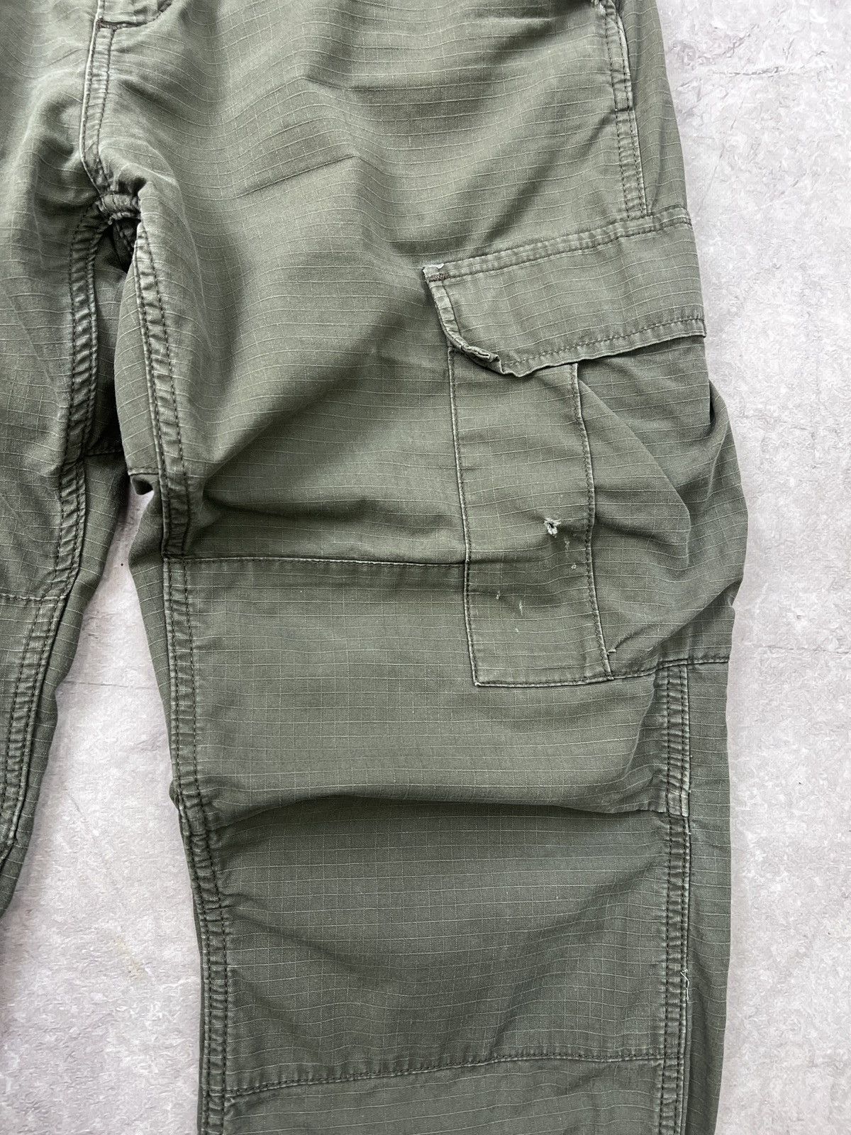 Carhartt × Vintage VINTAGE CARGO AVIATION DISTRESSED 2000s pants y2k olive Size US 34 / EU 50 - 4 Thumbnail