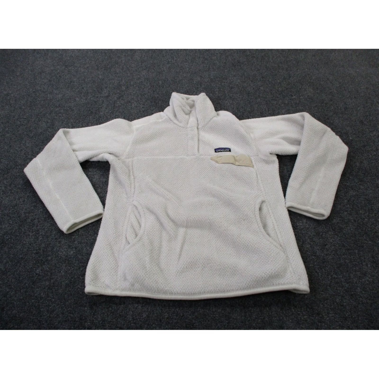 Patagonia Patagonia Jacket Womens M White Snap Fleece Solid Outdoor Casual 25442 Mens Womens Size M / US 6-8 / IT 42-44 - 3 Thumbnail