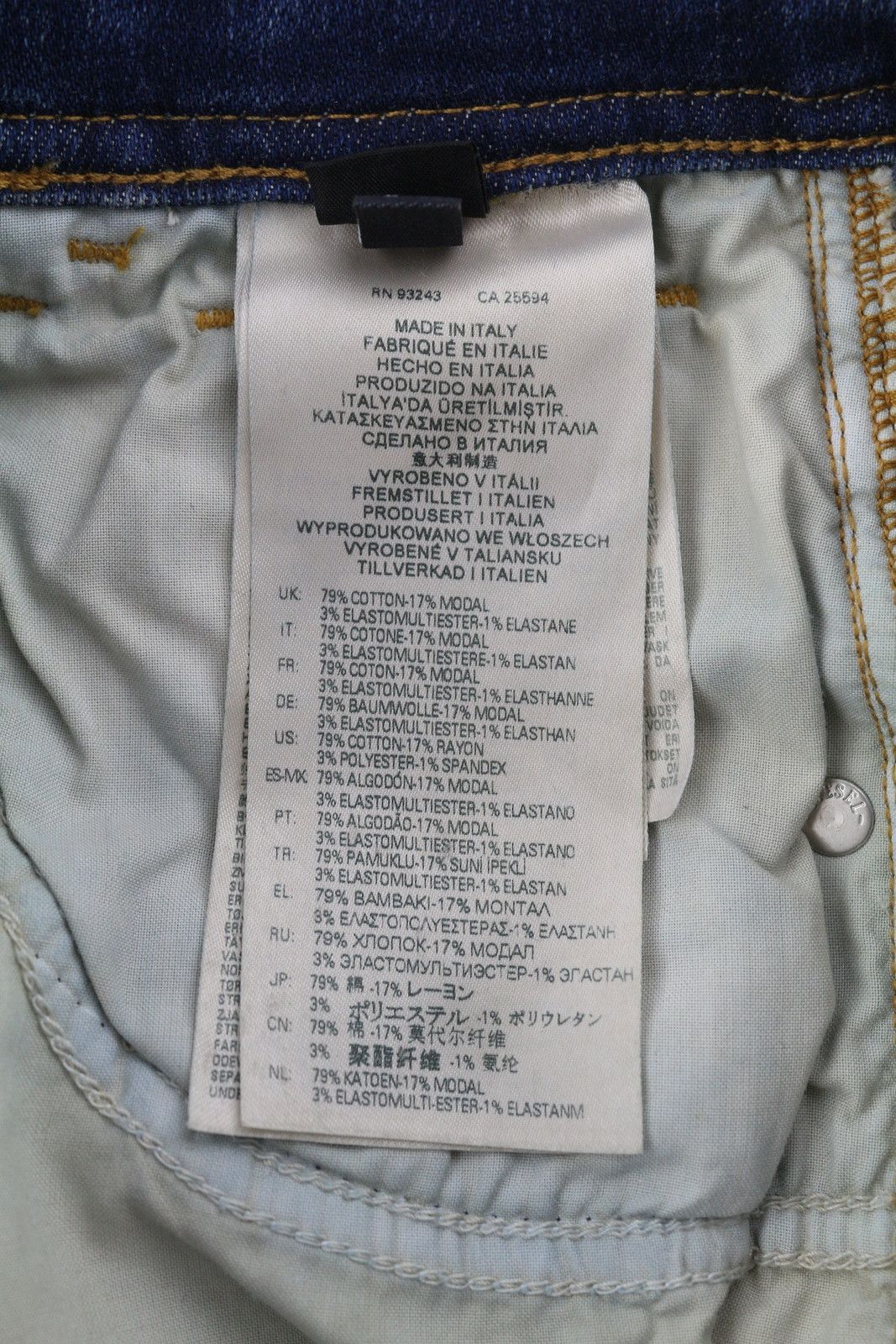 Diesel D-SLANDY-HIGH-Z 09C20 W26/L32 Skinny Blue Jeans 40683 Size 26" / US 2 / IT 38 - 8 Thumbnail