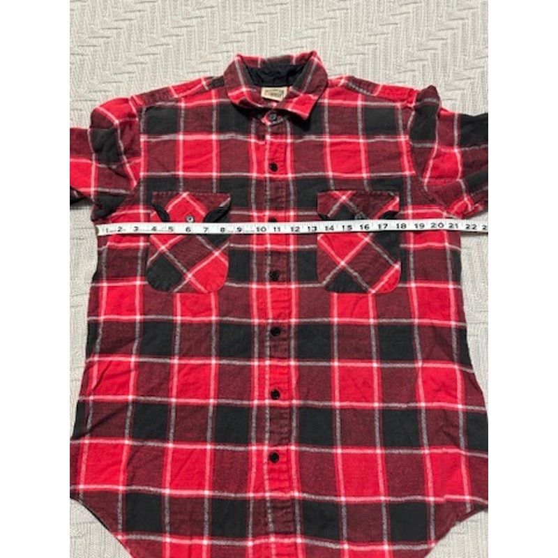 FiveBrother Five Brother red buffalo plaid flannel button down size M Size US M / EU 48-50 / 2 - 5 Thumbnail
