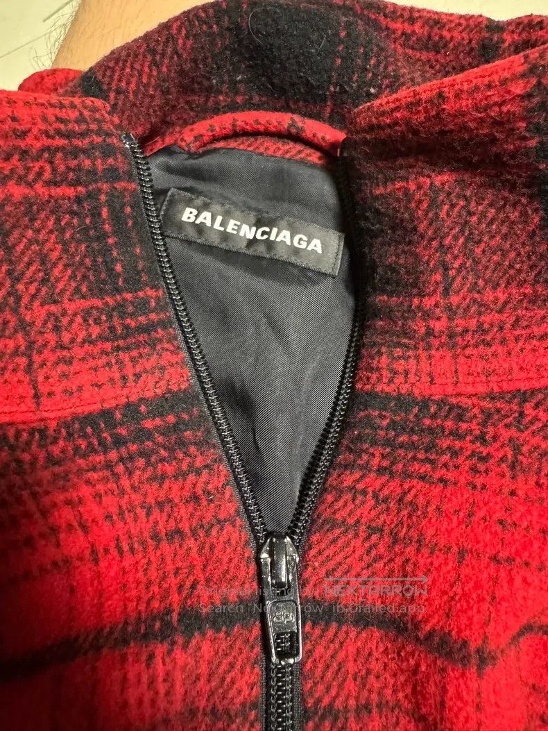 Balenciaga Balenciaga Red Plaid Wool Jacket Size US M / EU 48-50 / 2 - 3 Thumbnail