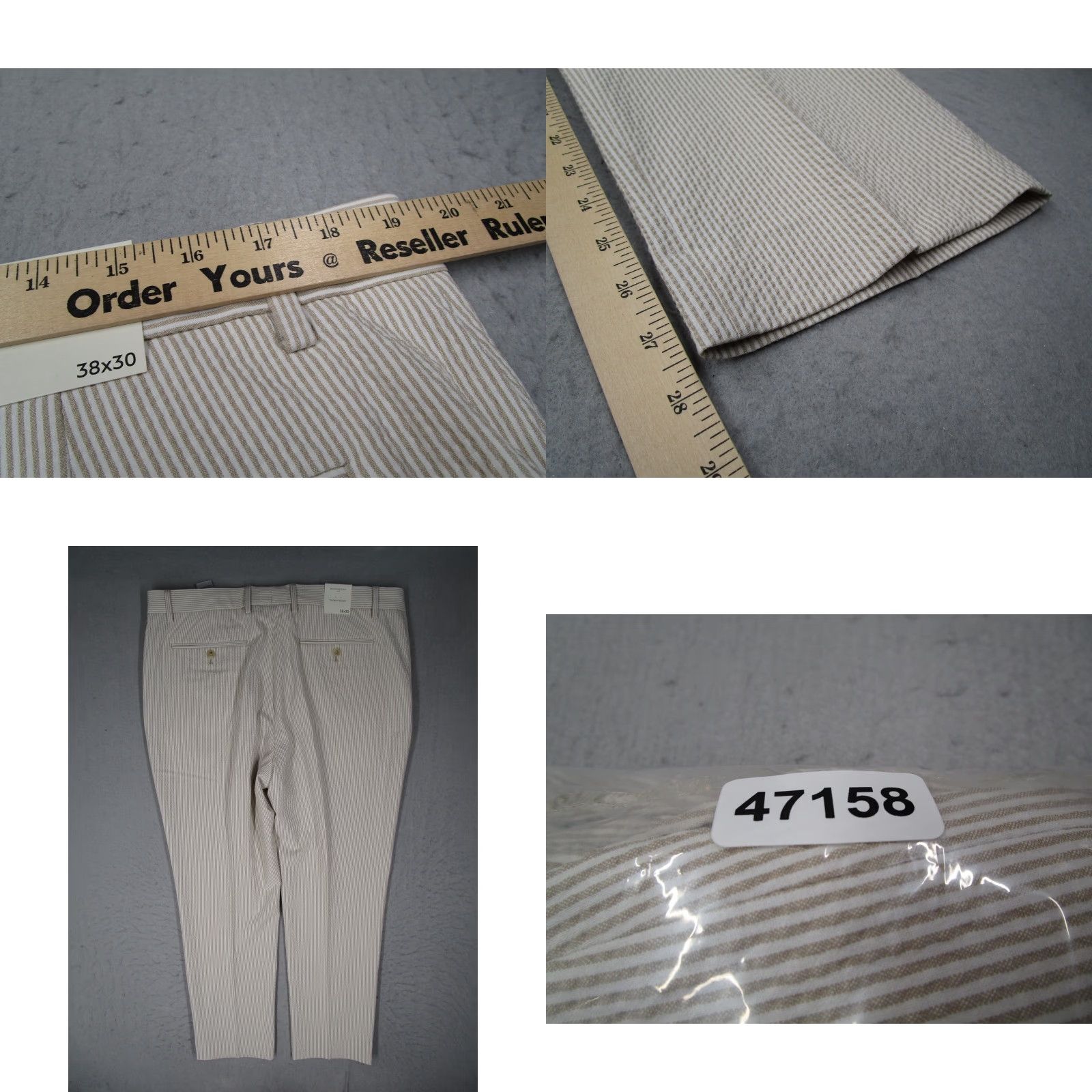 Banana Republic Banana Republic Pants Mens 38 Beige Seersucker Flat Front Tapered Trouser 38x30 Slim Chino Casual Workwear Holiday 38 Mens Beige Banana Republic Pants Size US 38 / EU 54 - 8 Thumbnail