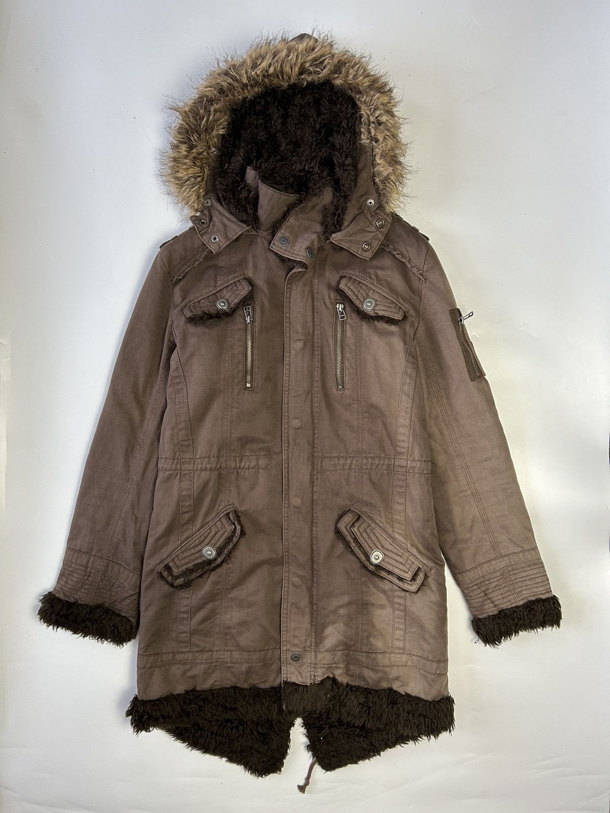 In The Attic × Japanese Brand IN THE ATTIC MULTI POCKET FUR HOODIE PARKA JACKET Size US M / EU 48-50 / 2 - 1 Thumbnail
