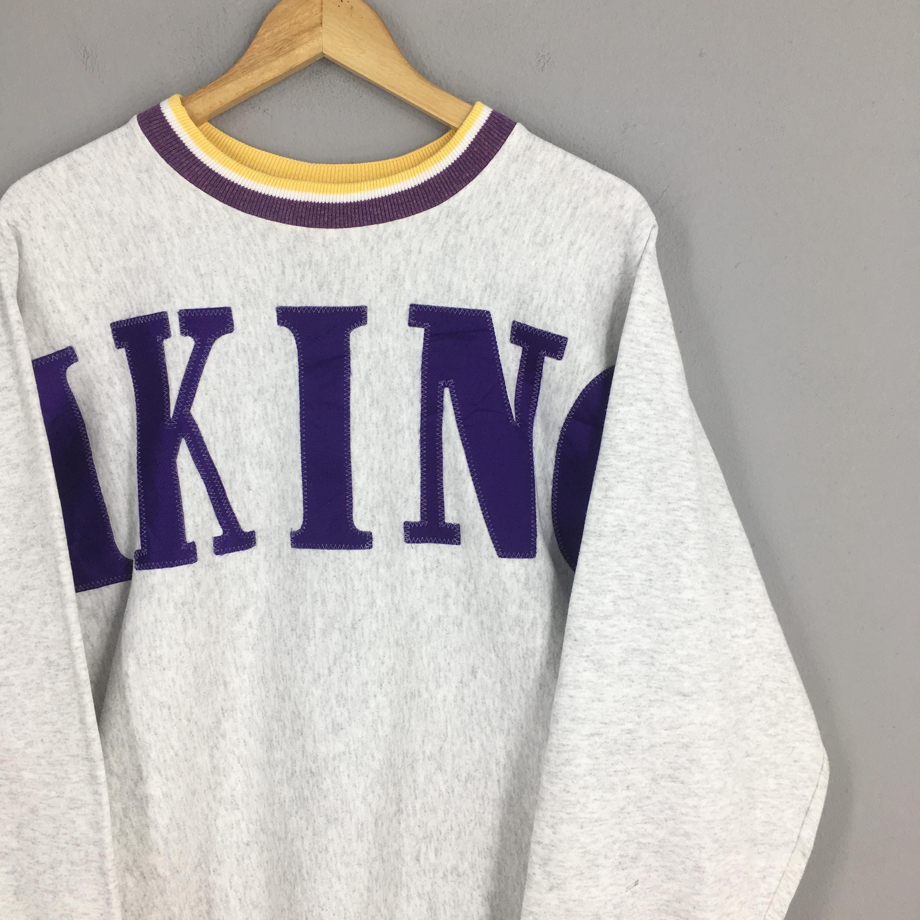 NFL Vintage 90s Minnesota Vikings NFL Sweatshirt 2XLarge Size US XXL / EU 58 / 5 - 2 Thumbnail
