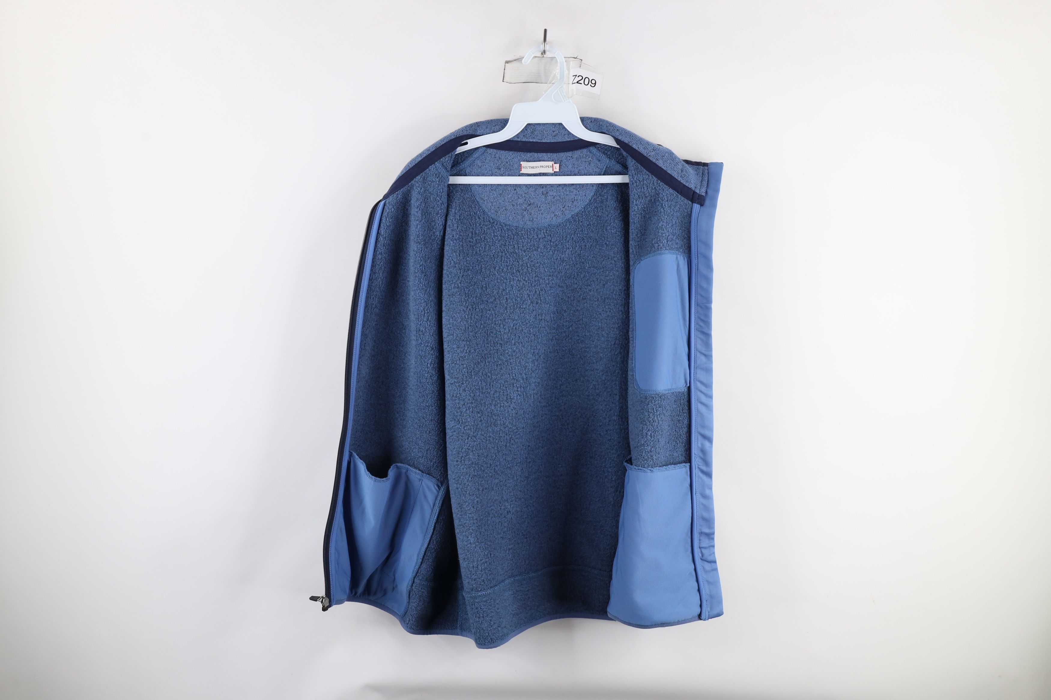Southern Proper × Vintage Southern Proper Fleece Full Zip Vest Jacket Heather Blue Size US L / EU 52-54 / 3 - 7 Thumbnail