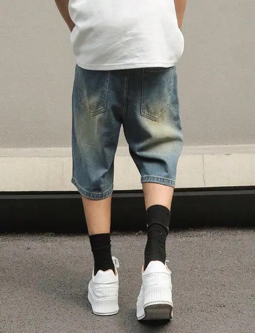 VIBE Distressed Blue Denim Jeans, Ripped Jeans Size US 32 / EU 48 - 4 Thumbnail
