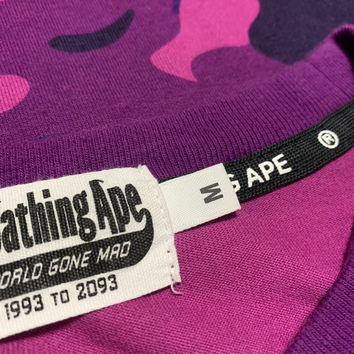 Bape Bape Medium Shark Purple Camo Long Sleeve Tee A Bathing Ape Size US M / EU 48-50 / 2 - 6 Thumbnail