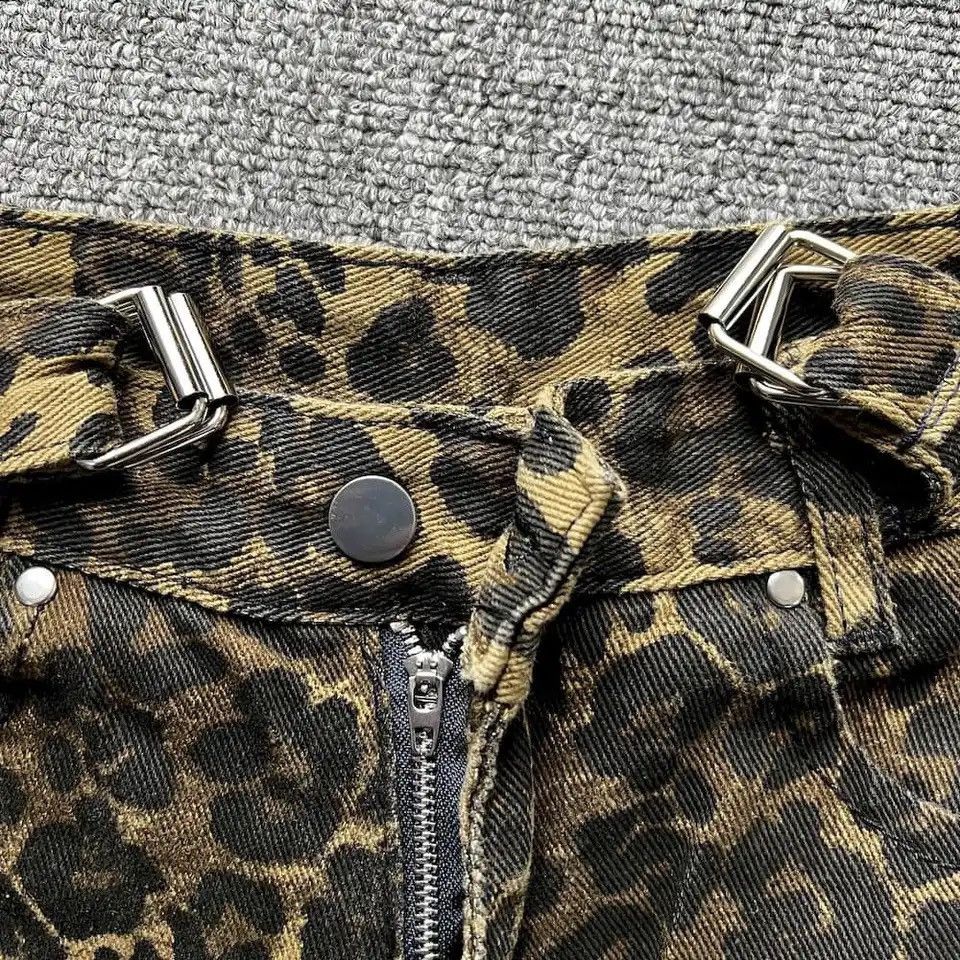 Vintage Leopard Pattern Pleated Multi-pocket Paratrooper Pant Size US 31 - 6 Thumbnail
