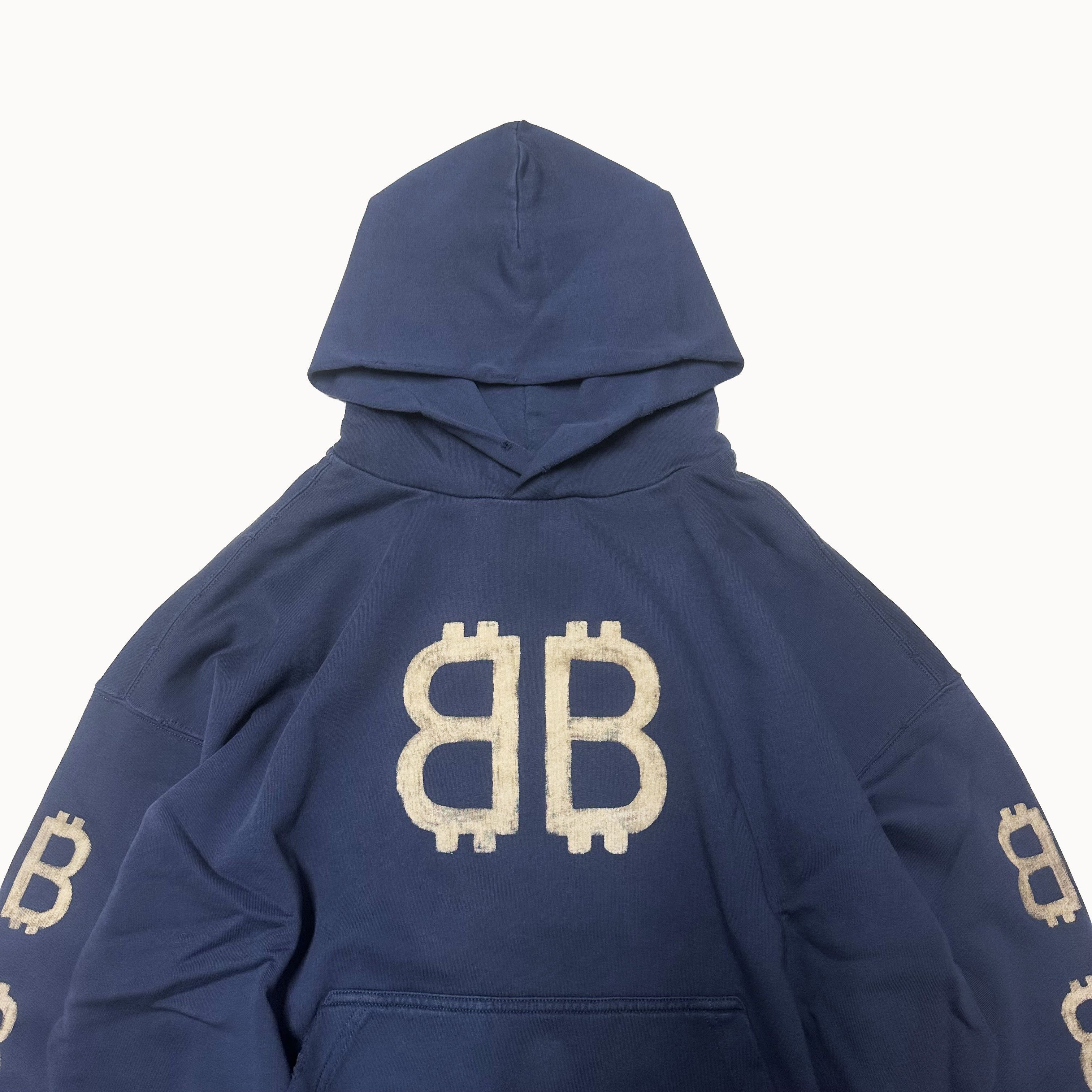 Balenciaga BALENCIAGA size L Bitcoin Blue hoodie sweatshirt large Size US L / EU 52-54 / 3 - 2 Thumbnail