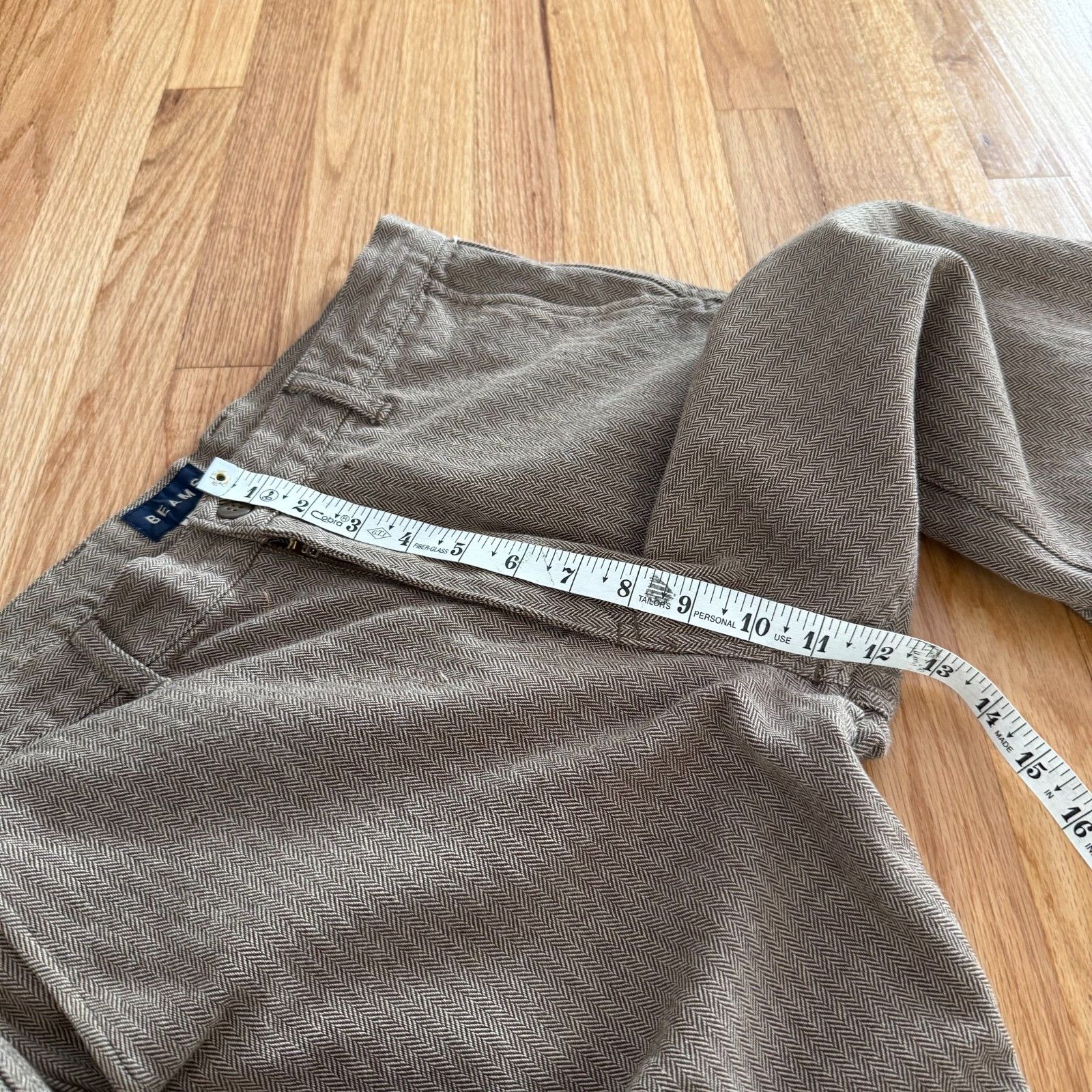 Beams Plus Beams Plus Tan Herringbone Woven Trousers Size US 32 / EU 48 - 7 Thumbnail