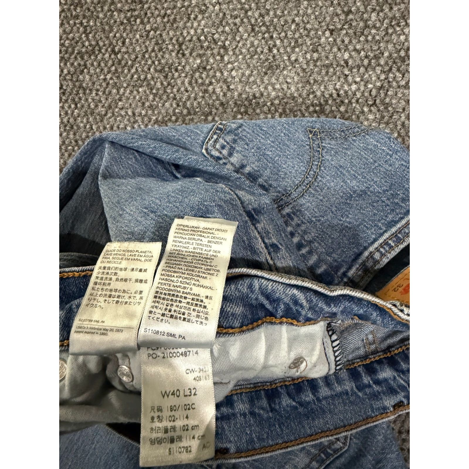 Levi's Levi's 505 Jeans Mens 40x32 Blue Denim Regular Fit Straight Leg Jeans 5-Pocket Logo Vintage No Size US 40 / EU 56 - 5 Thumbnail