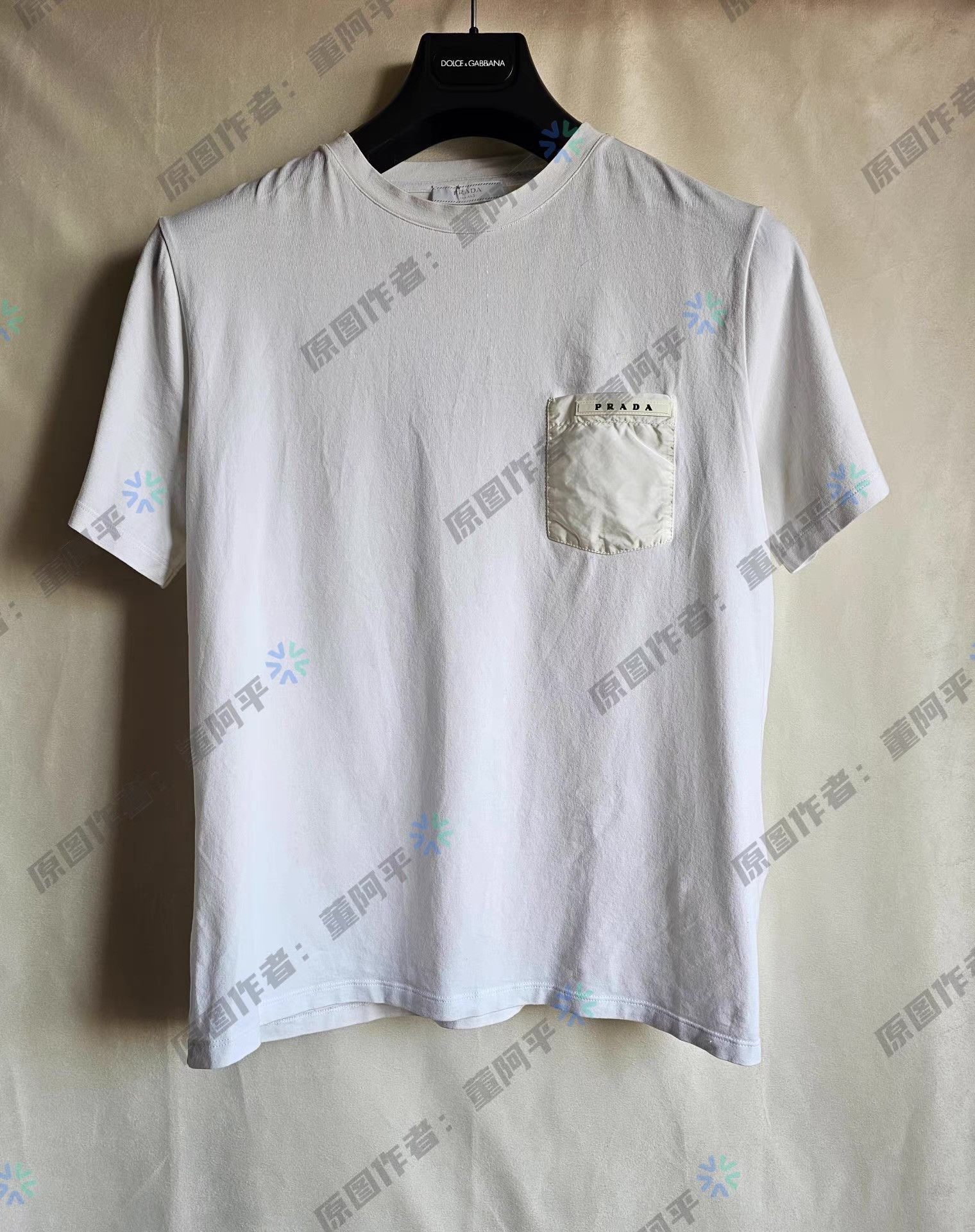 Prada Prada White Short Sleeve T-Shirt Q4 Size US L / EU 52-54 / 3 - 1 Thumbnail