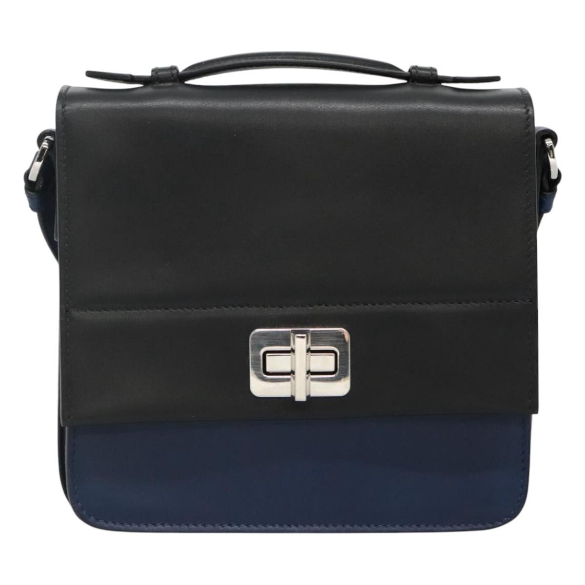 Prada Black Leather Shoulder Bag (Pre-Owned) Size ONE SIZE - 1 Thumbnail