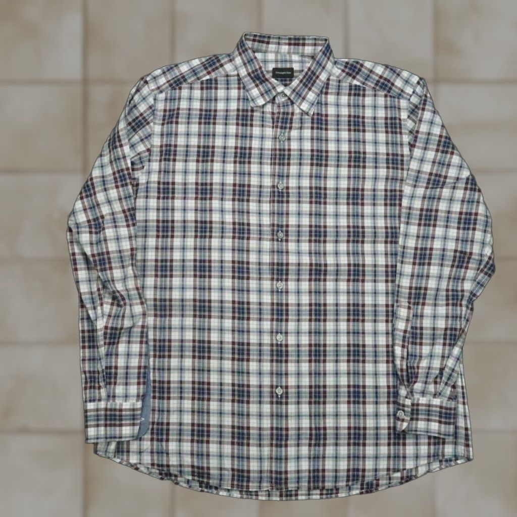 VINTAGE Ermenegildo Zegna Men's Shirt Long Sleeve Button-Up