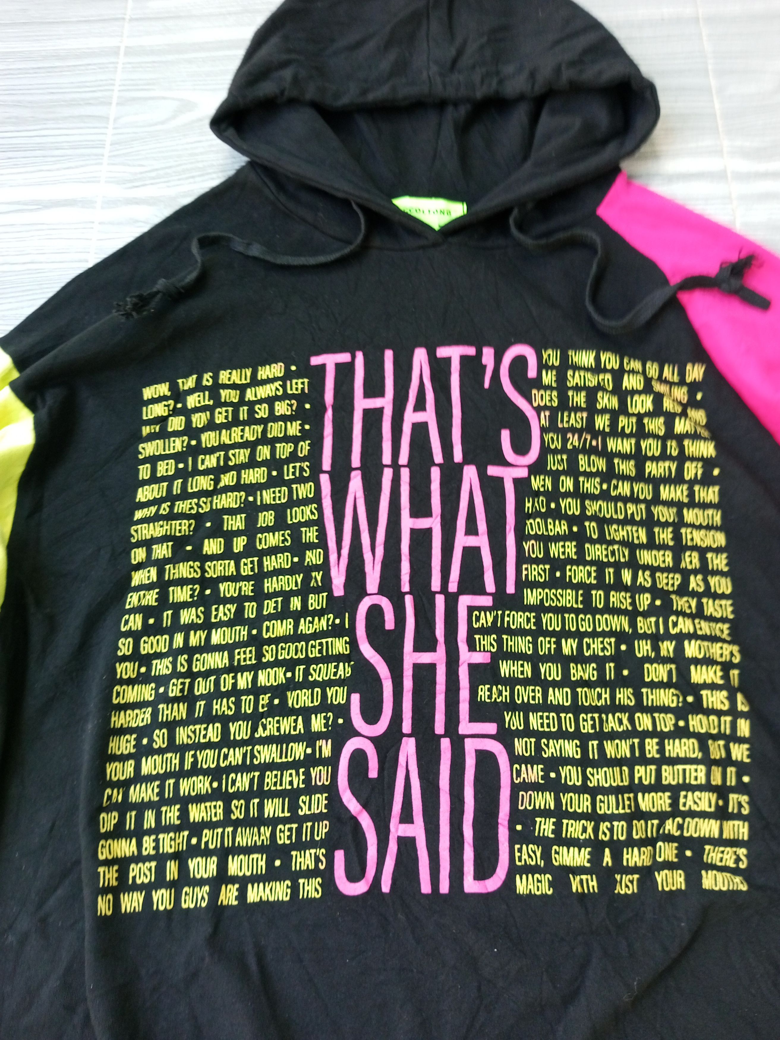 Hysteric Glamour × If Six Was Nine × Japanese Brand "NO WASH TAG" CCOLTONG OVERSIZE POEM MULTI COLOUR HOODIE Size US XL / EU 56 / 4 - 4 Thumbnail