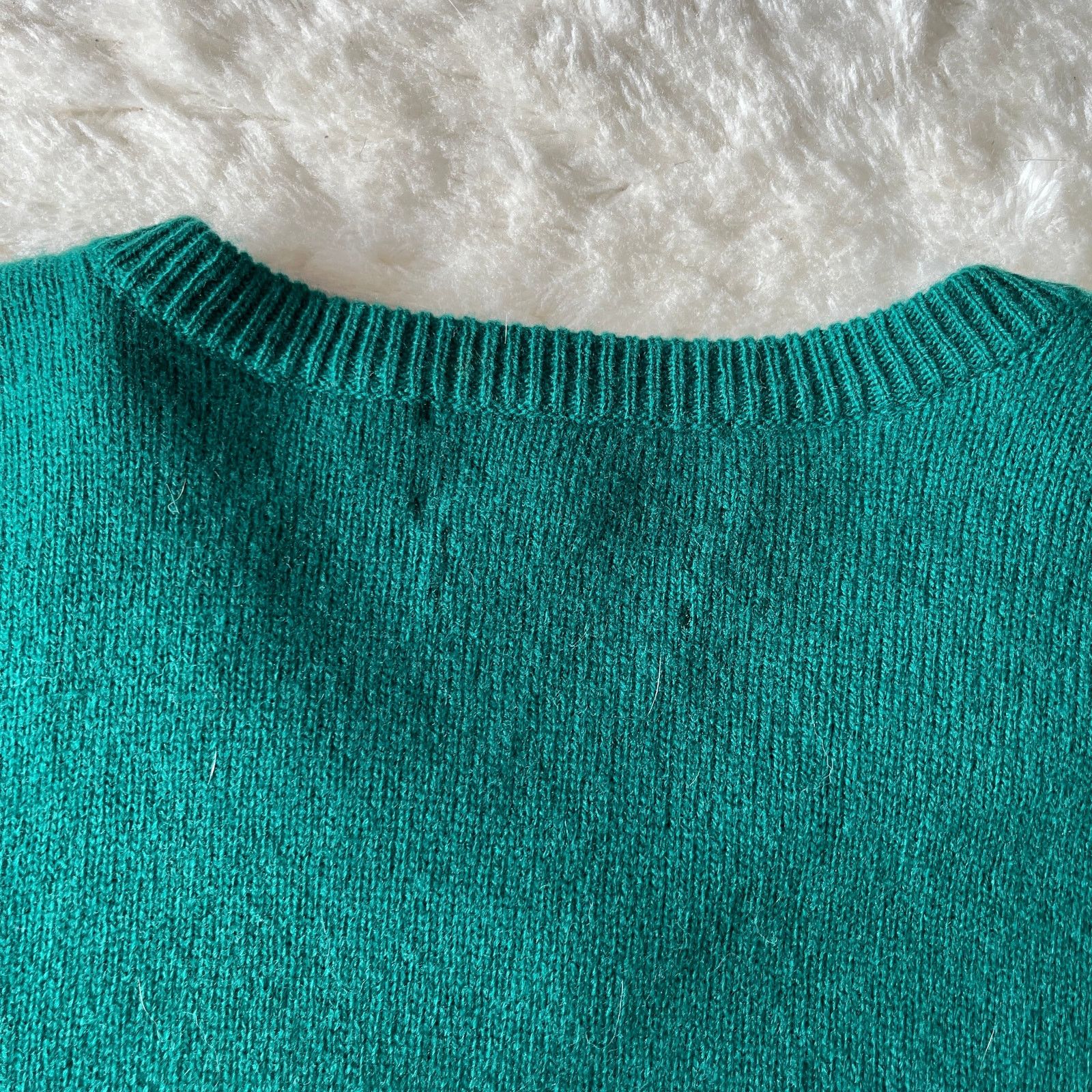 Polo Ralph Lauren Polo Ralph Lauren | Green Lambswool V-Neck Oversized Sweater Size US XL / EU 56 / 4 - 8 Thumbnail