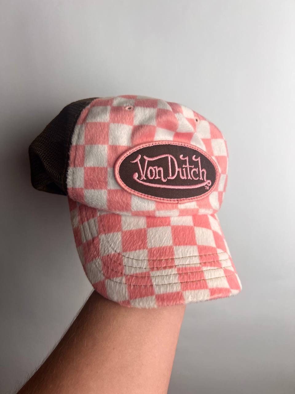 Von Dutch VonDutch fleece Checkered Trucker Hat Size ONE SIZE - 1 Thumbnail