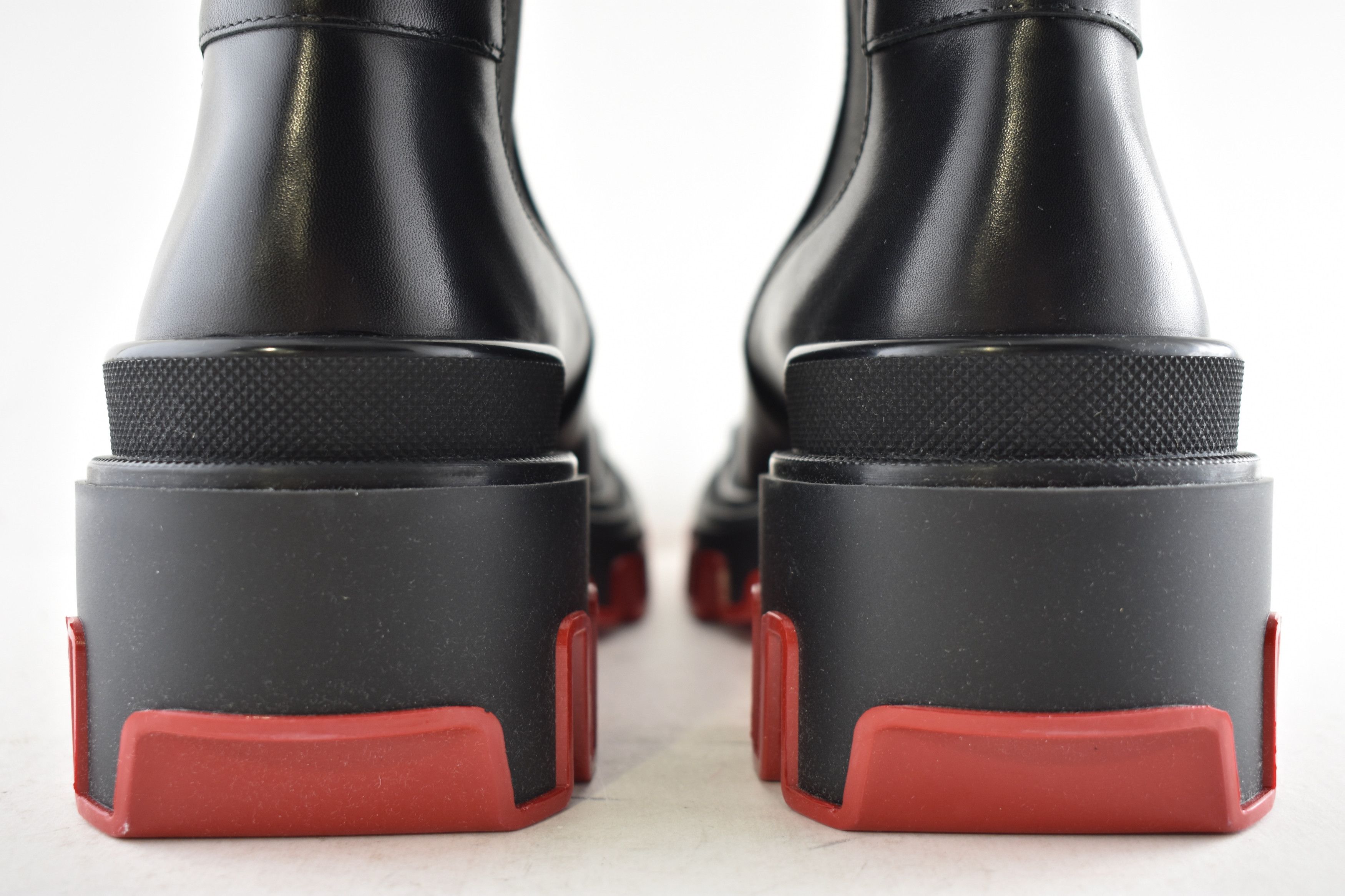 Christian Louboutin Marchacroche Dune Botta Black Leather Knee High Boot 40 Size US 10 / IT 40 - 17 Thumbnail