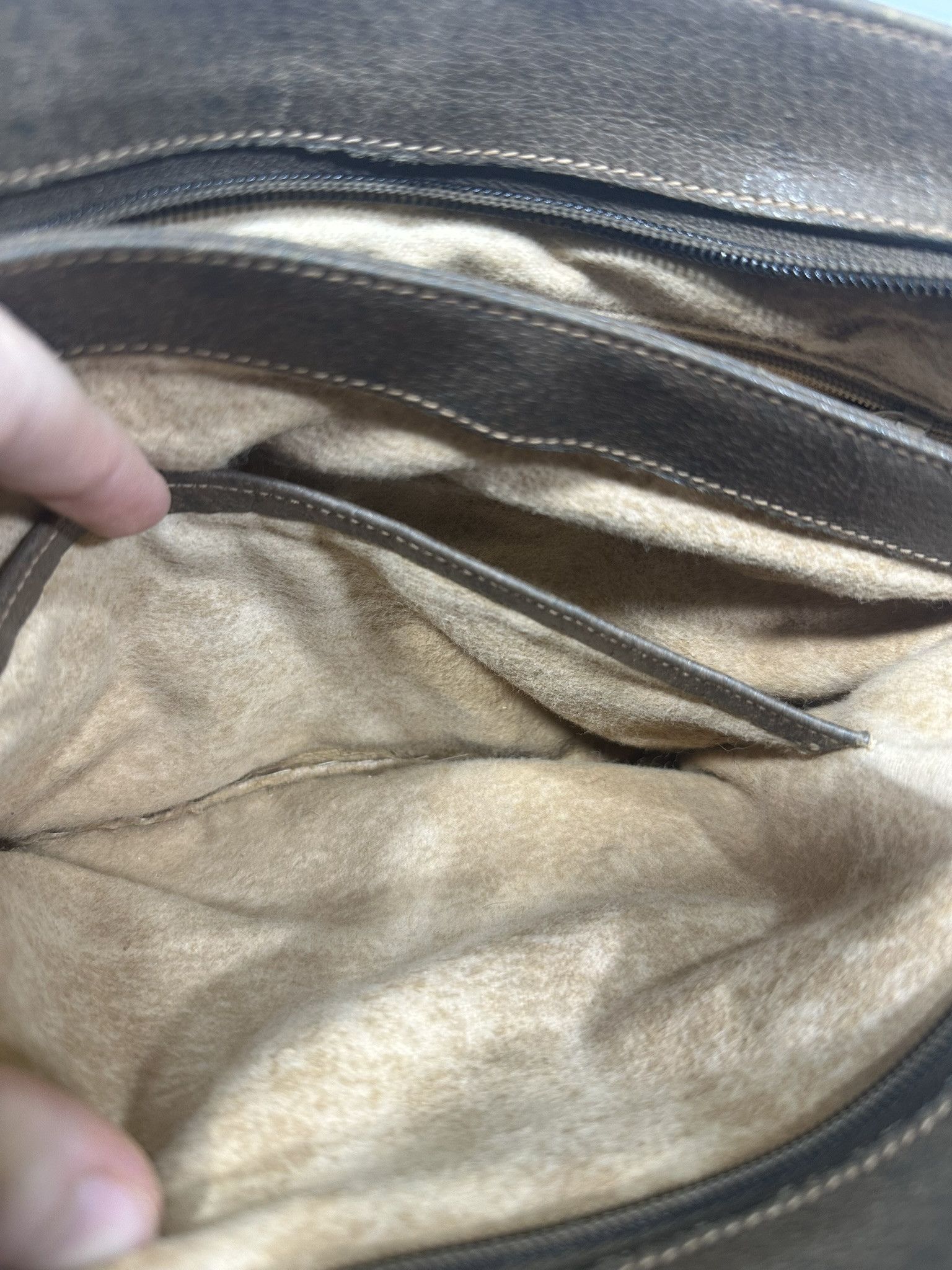 Gucci Gucci Vintage Handbag GG Monogram Beige Brown Leather Size ONE SIZE - 20 Thumbnail