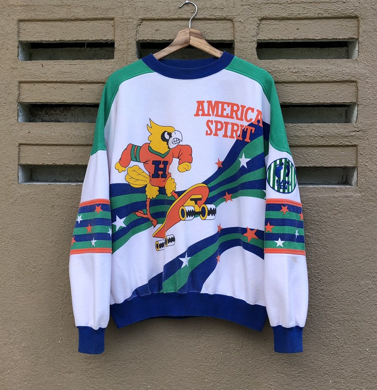 Hang Ten VTG Hang Ten Sweatshirts Print America Spirit Skate Champion Size US L / EU 52-54 / 3 - 1 Thumbnail