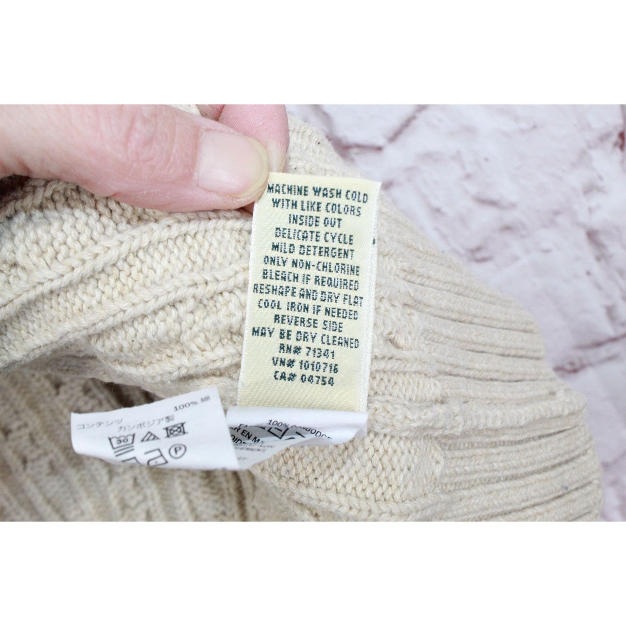 L.L. Bean LL Bean Double L Mixed Cable Sweater Button Front Cardigan Size M / US 6-8 / IT 42-44 - 10 Thumbnail