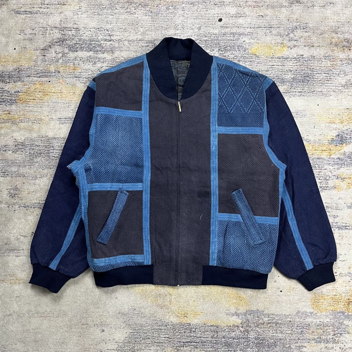Japanese Brand Mode visconti indigo bomber jacket Size US L / EU 52-54 / 3 - 1 Thumbnail