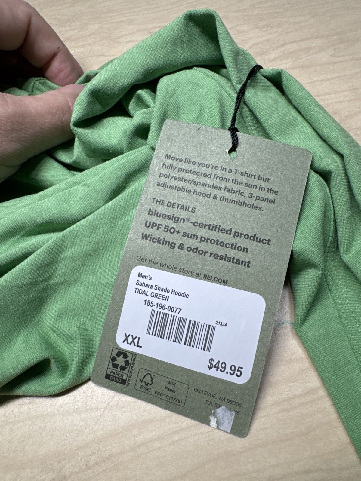 Rei REI Sahara Shade Hoody Tidal Green XXL Size US XXL / EU 58 / 5 - 8 Thumbnail