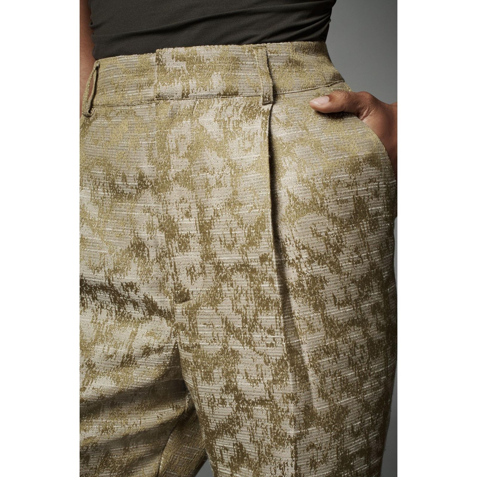 Anthropologie × Scotch & Soda New Robyn Relaxed Tapered Pants $168 SIZE 28 Green Size 28" / US 6 / IT 42 - 2 Thumbnail
