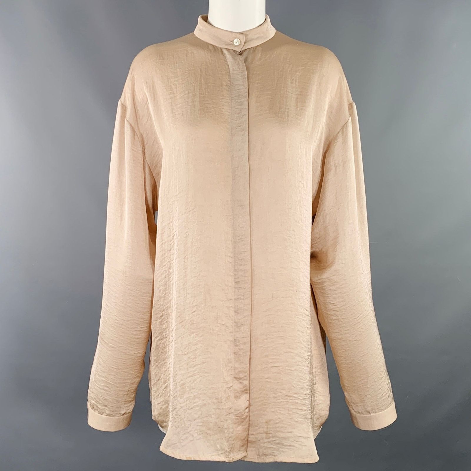 Haider Ackermann HAIDER ACKERMANN Size M Pink Rose Collarless Shirt Size M / US 6-8 / IT 42-44 - 1 Thumbnail