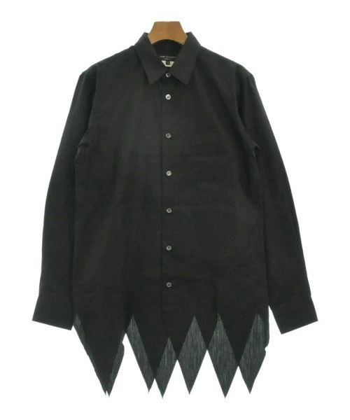 Comme des Garcons Homme Plus Shirt Uneven Hem Long Sleeve Button Up Plain Black Size US XS / EU 42 / 0 - 1 Thumbnail