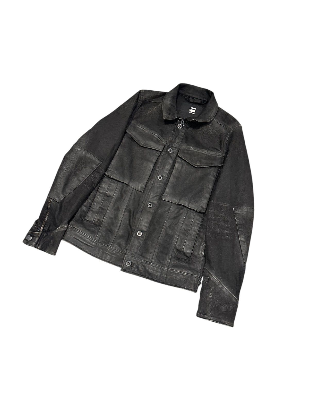 G-Star × Japanese Brand Rare faded archive Vodan 3D slim pockets avant garde jacket Size US M / EU 48-50 / 2 - 3 Thumbnail