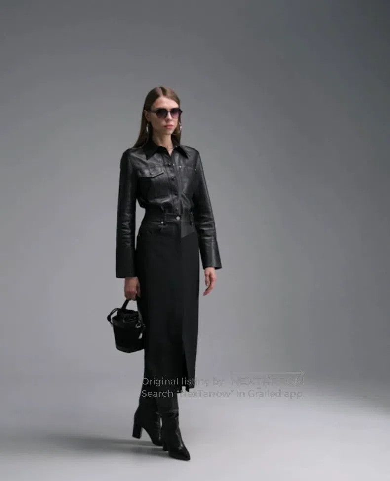 Helmut Lang Helmut Lang Black Sheepskin Shirt Jacket Size M / US 6-8 / IT 42-44 - 1 Thumbnail