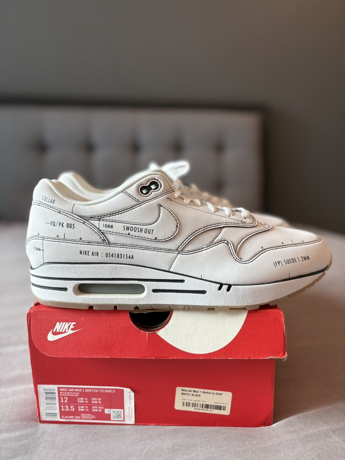 Nike Air Max 1 Sketch to Shelf Size US 12 / EU 45 - 3 Thumbnail