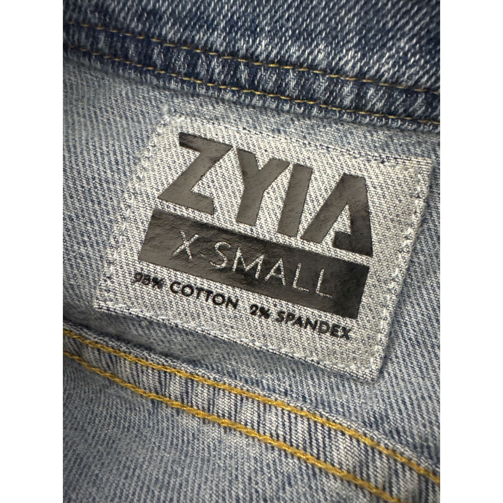Other ZYIA Active Denim Snap Front Jacket Blue size XS Size XS / US 0-2 / IT 36-38 - 6 Thumbnail