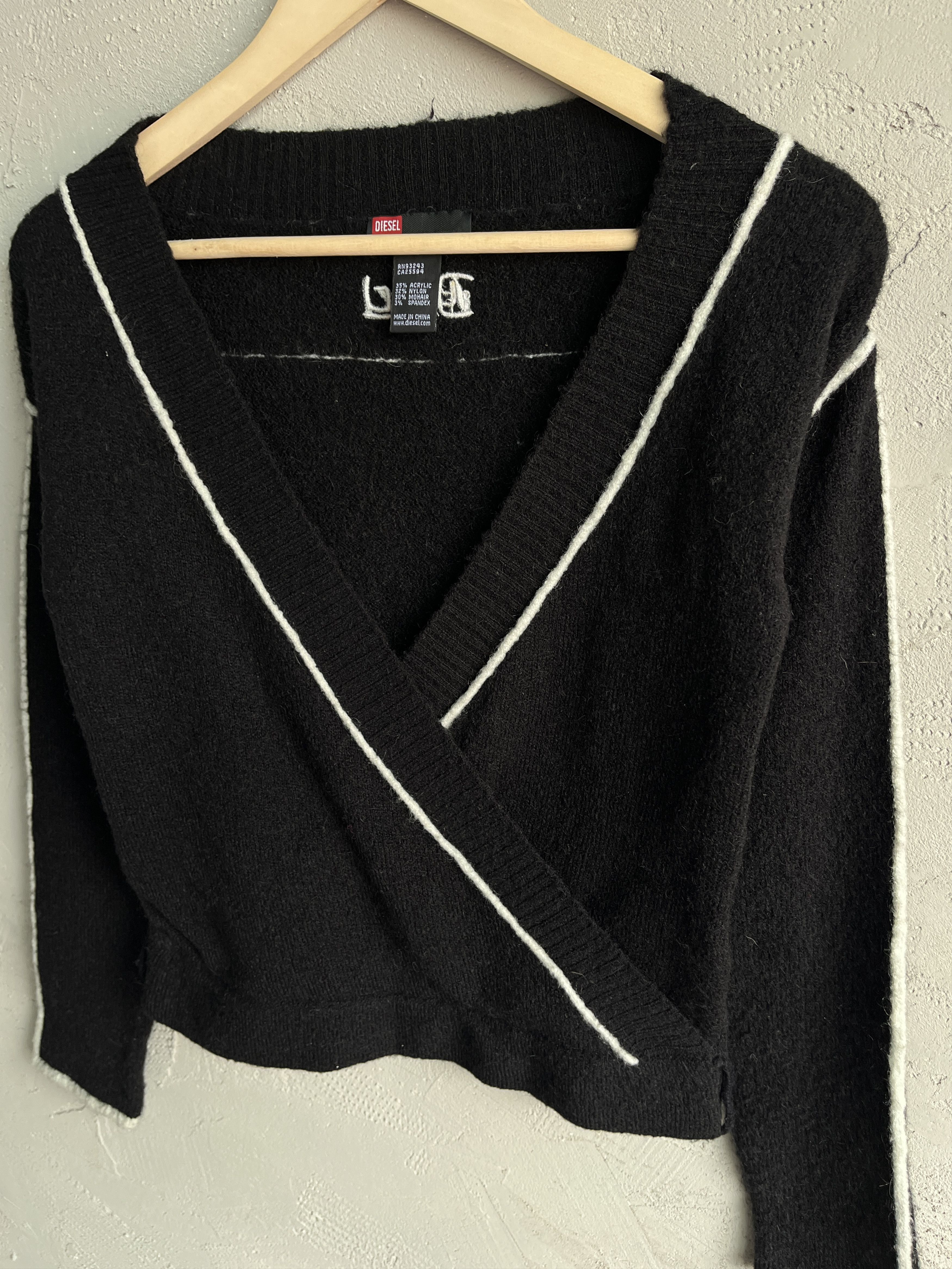 Diesel × Vintage Vintage Diesel 90s Opened Cardigan Mohair Women Sweater Size S / US 4 / IT 40 - 2 Thumbnail