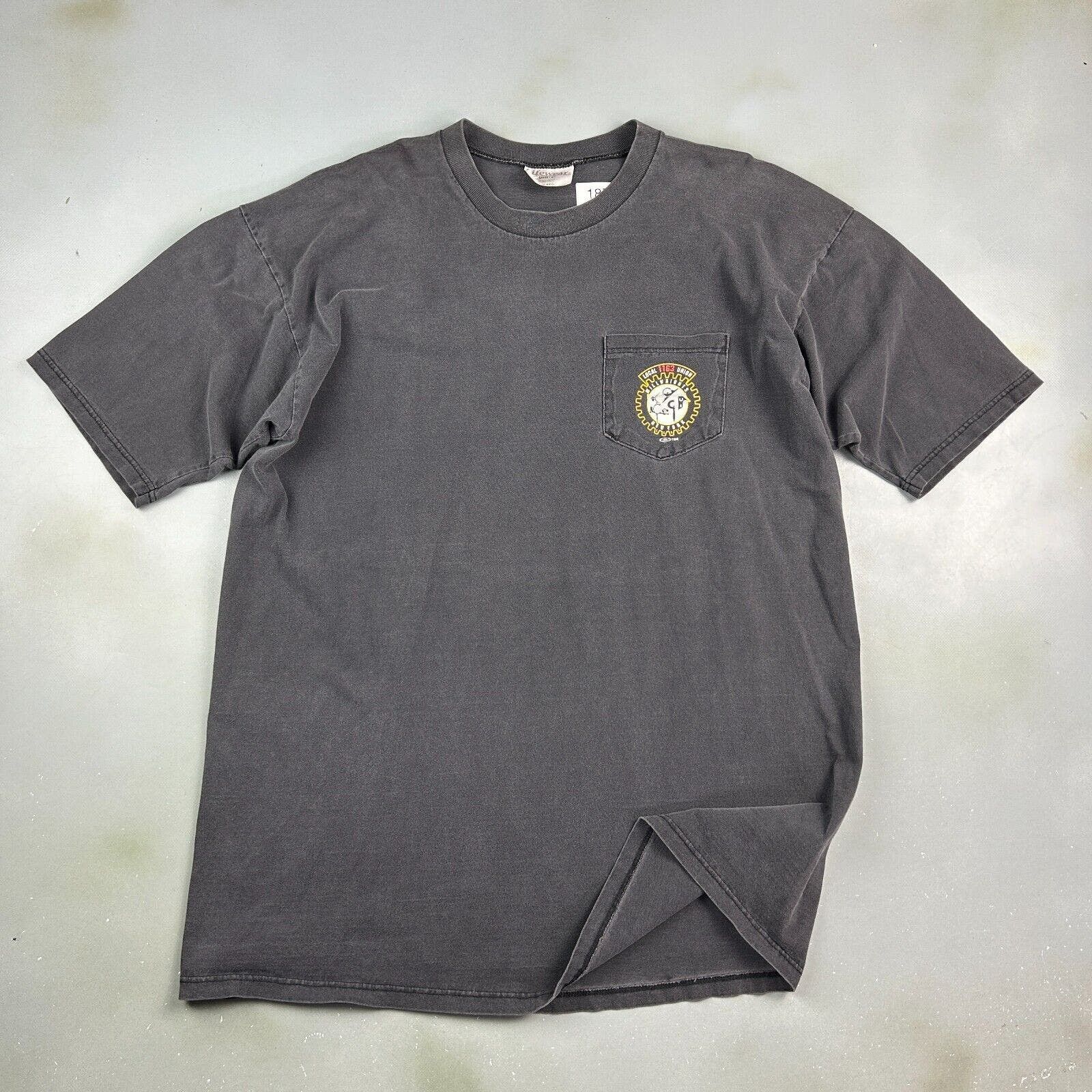 Vintage VINTAGE 90s | New York Millwrights Union Faded T-Shirt XXL Size US XL / EU 56 / 4 - 1 Thumbnail