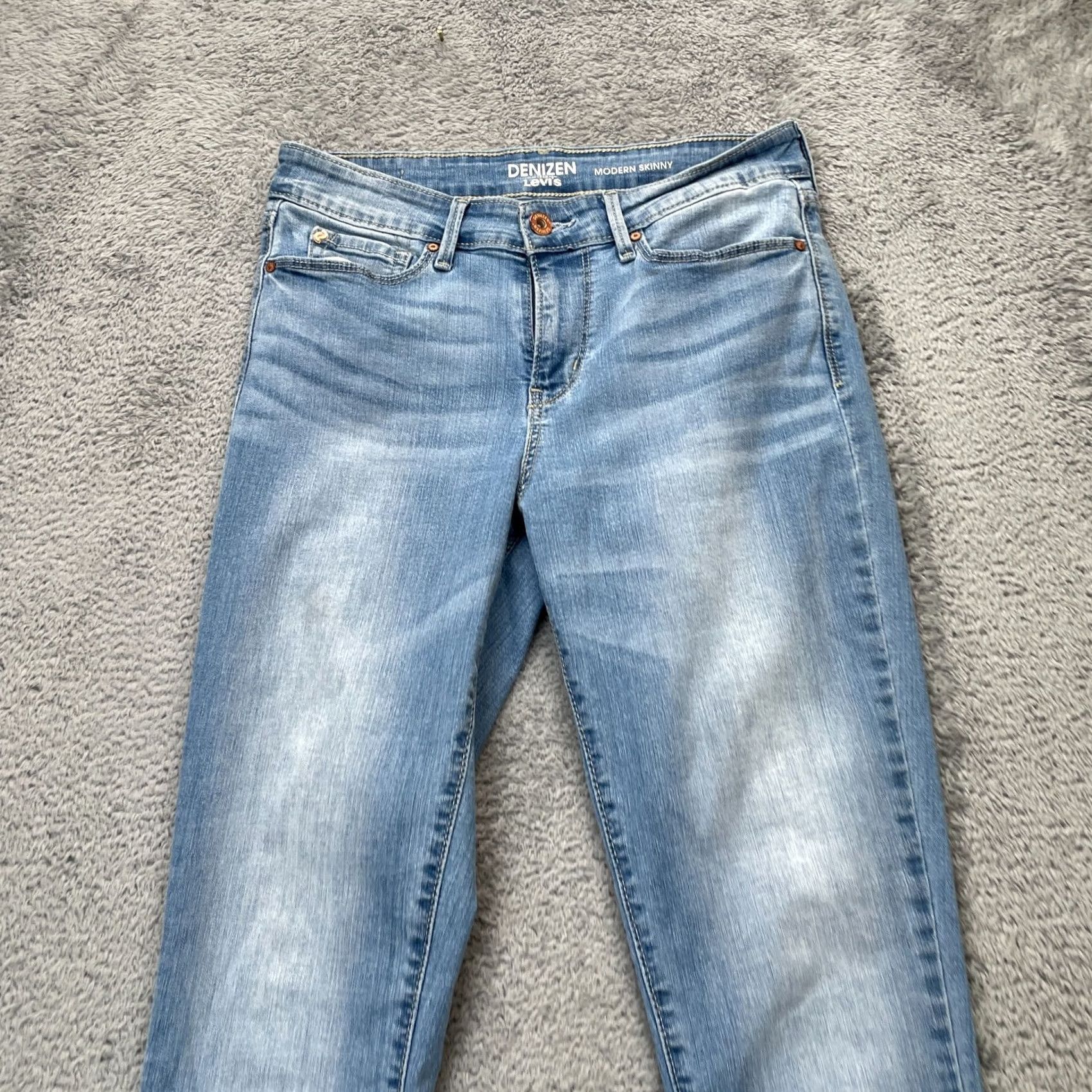 Levi's Levi's Jeans Womens 6 Blue Denim Skinny Leg Modern Cotton Logo Whiskered Denizen Size 30" / US 8 / IT 44 - 5 Thumbnail
