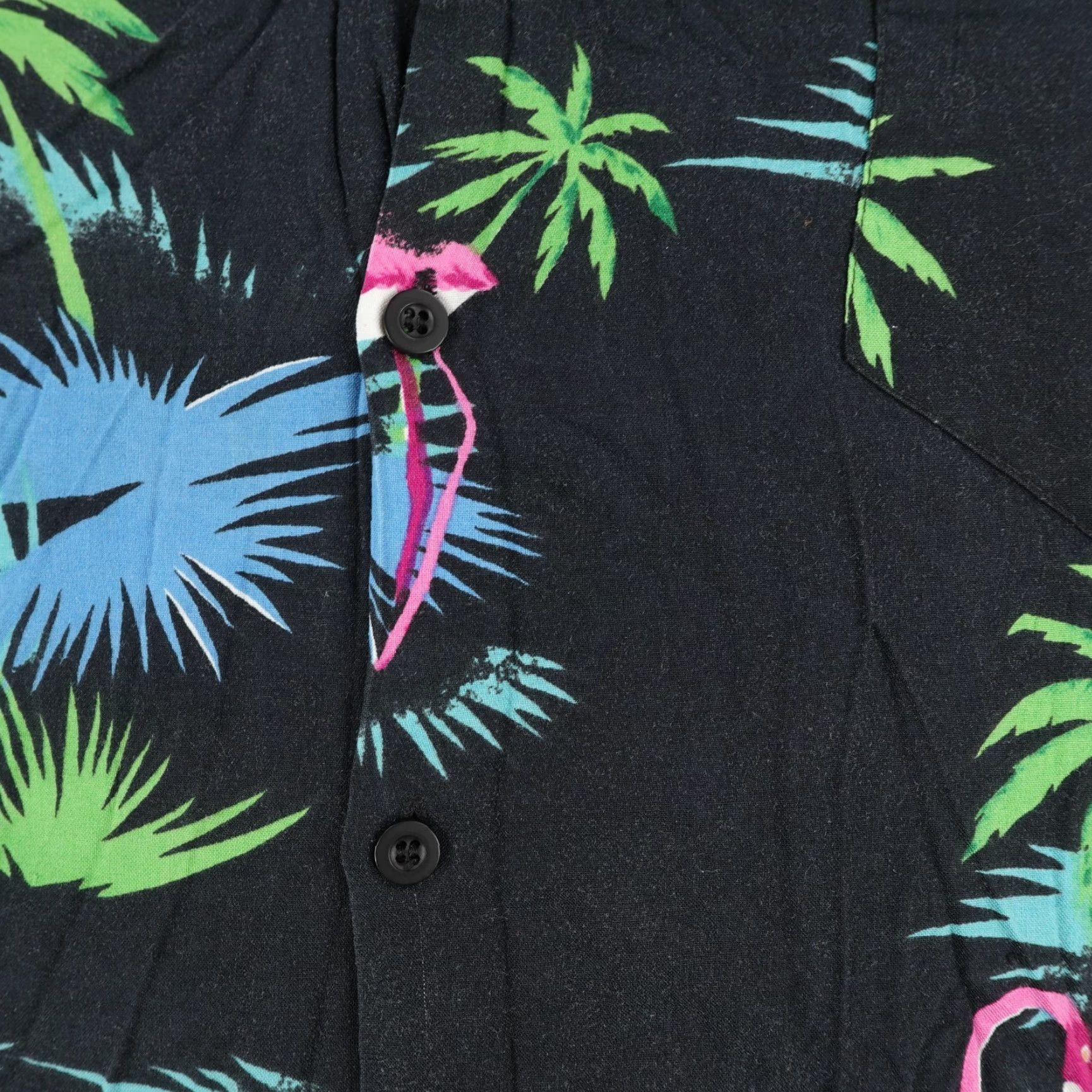 Vintage VINTAGE Frank Shirt Mens XL Short Sleeve Hawaiian Aloha Beach Tropical Casual Button-Up Black 90s Size US XL / EU 56 / 4 - 3 Thumbnail