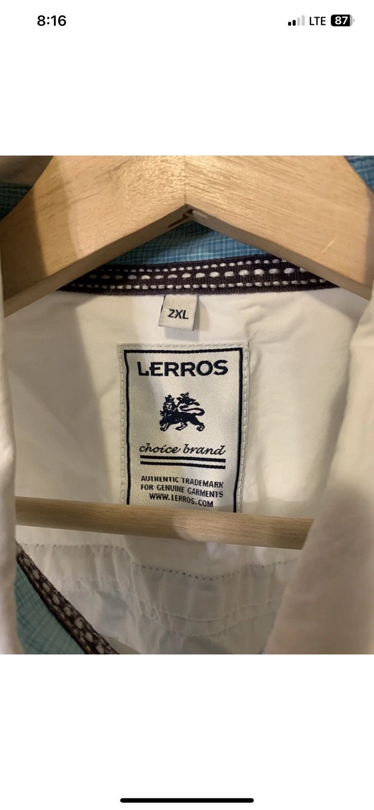 Other LERROS SHIRTS Sails Boating Saltwater Mens Sz 2XL White Blue Size US XXL / EU 58 / 5 - 2 Thumbnail